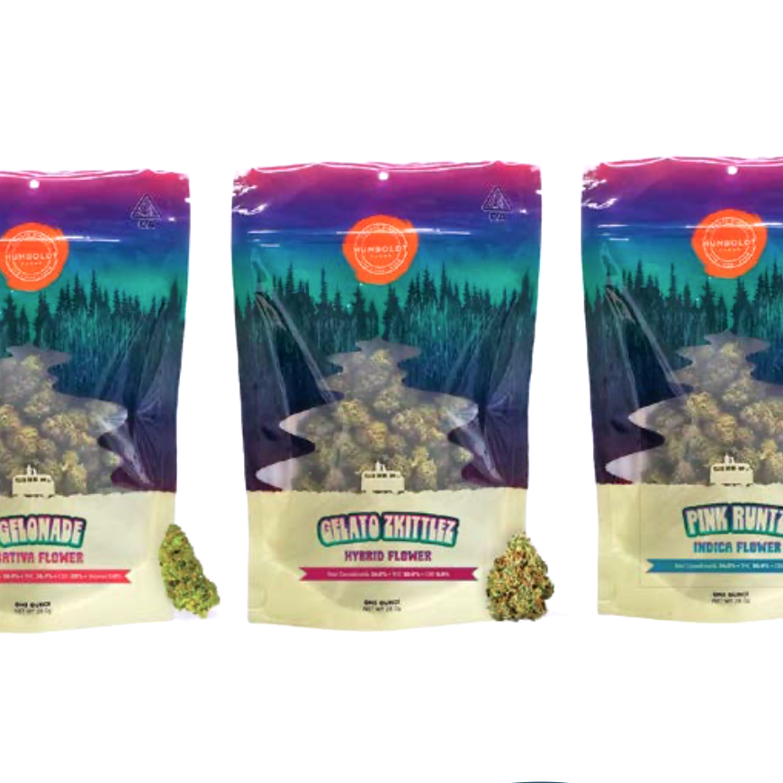 DROP SHIP Humboldt Premium THCA Flower 28G (Case of 4) Ice Cream Mints (H)